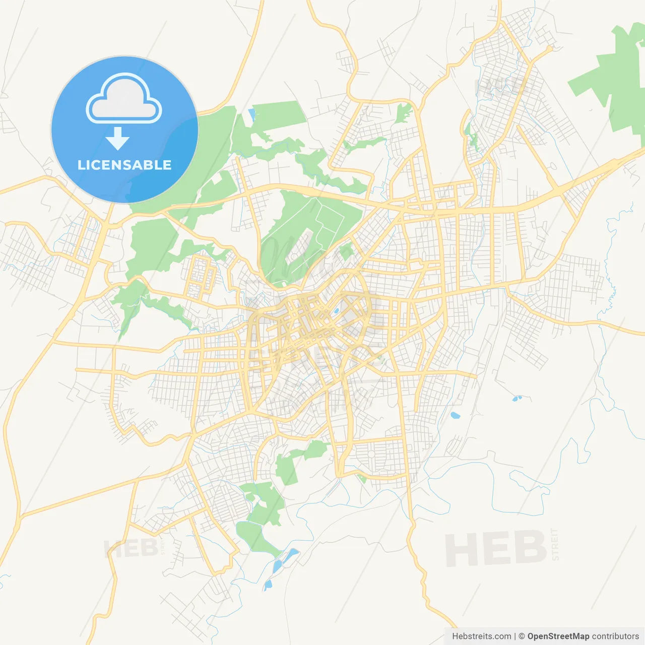 Printable street map of Lages, Brazil
