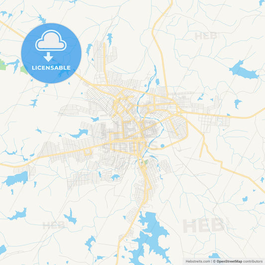 Printable street map of Patos, Brazil