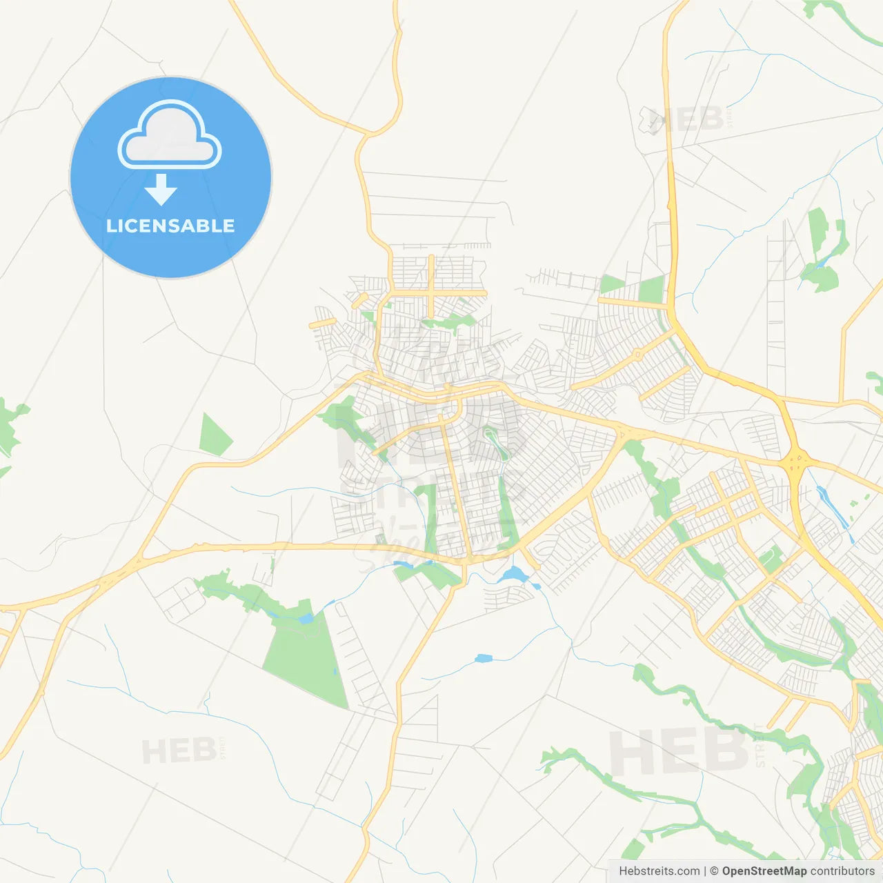 Printable street map of Cambe, Brazil