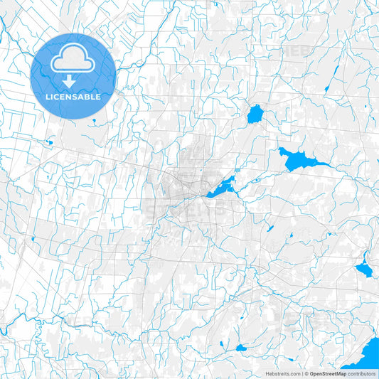 Rich detailed vector map of Granby, Quebec, Canada