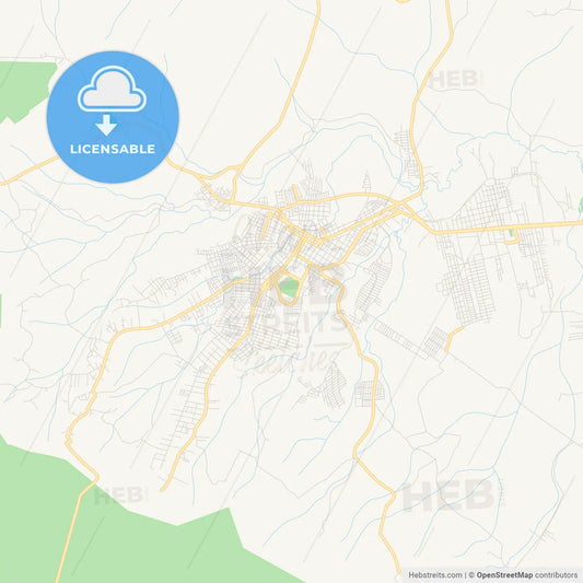 Printable street map of Crato, Brazil
