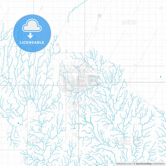 Rich detailed vector map of Enid, Oklahoma, United States of America