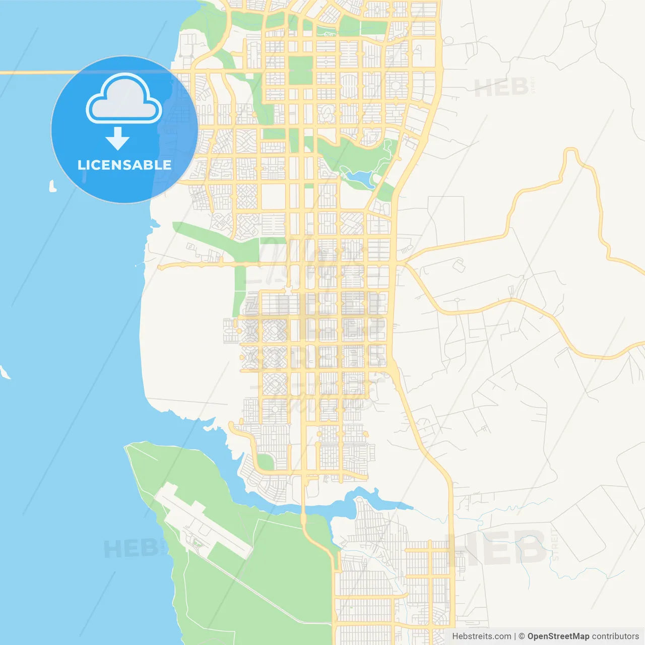 Printable street map of Palmas, Brazil
