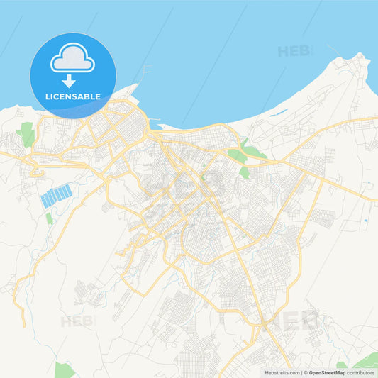 Printable street map of Manta, Ecuador