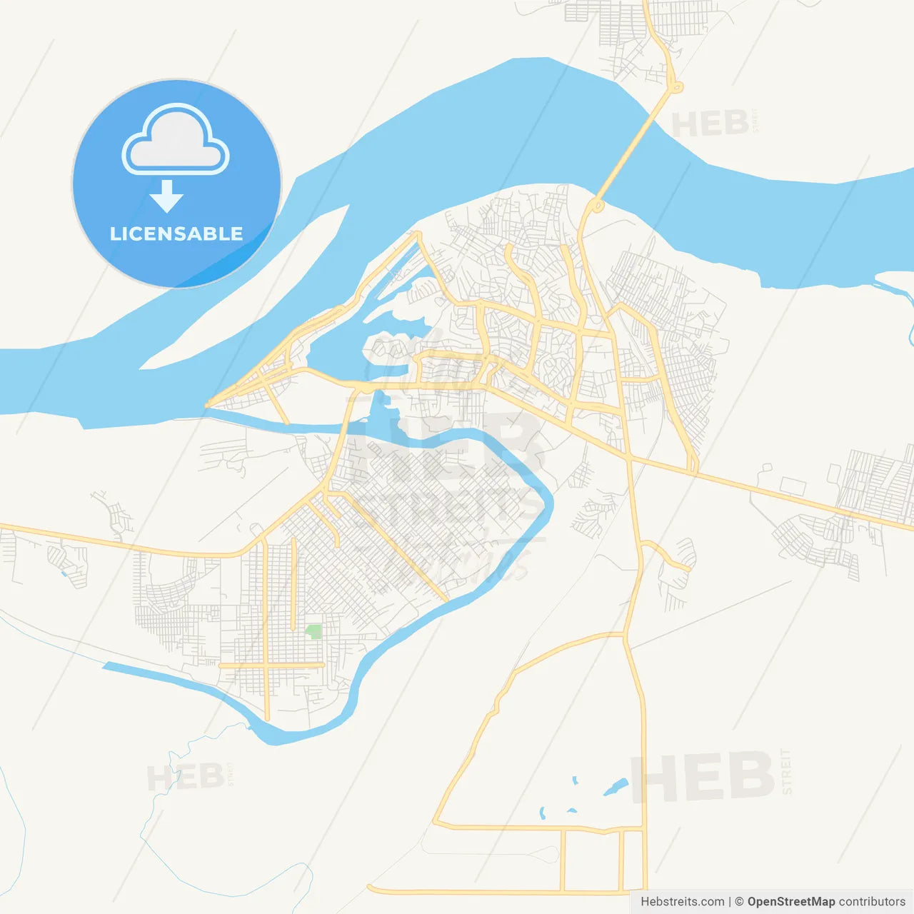Printable street map of Maraba, Brazil