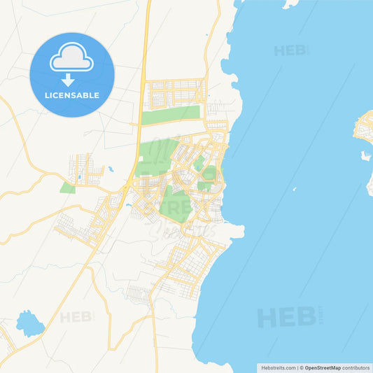 Printable street map of Guaiba, Brazil