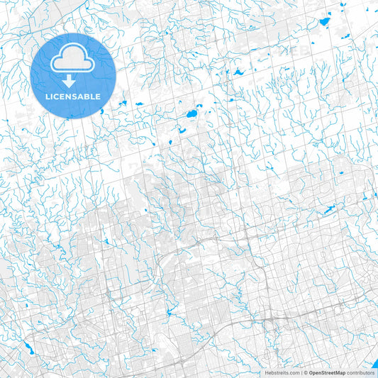 Rich detailed vector map of Richmond Hill, Ontario, Canada