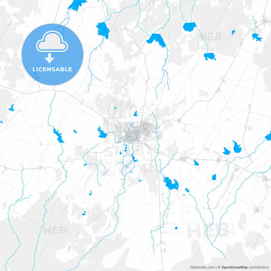 Rich detailed vector map of Las Tunas, Las Tunas, Cuba