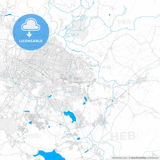 Rich detailed vector map of Tonalá, Jalisco, Mexico