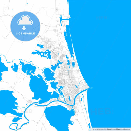 Rich detailed vector map of Miramar, Tamaulipas, Mexico