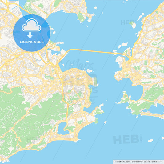 Printable street map of Rio de Janeiro, Brazil