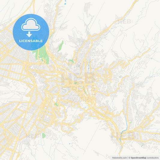 Printable street map of La Paz, Bolivia