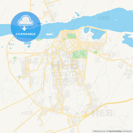 Printable street map of Ciudad Bolivar, Venezuela