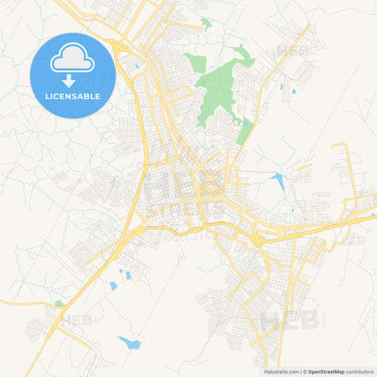 Printable street map of Marilia, Brazil