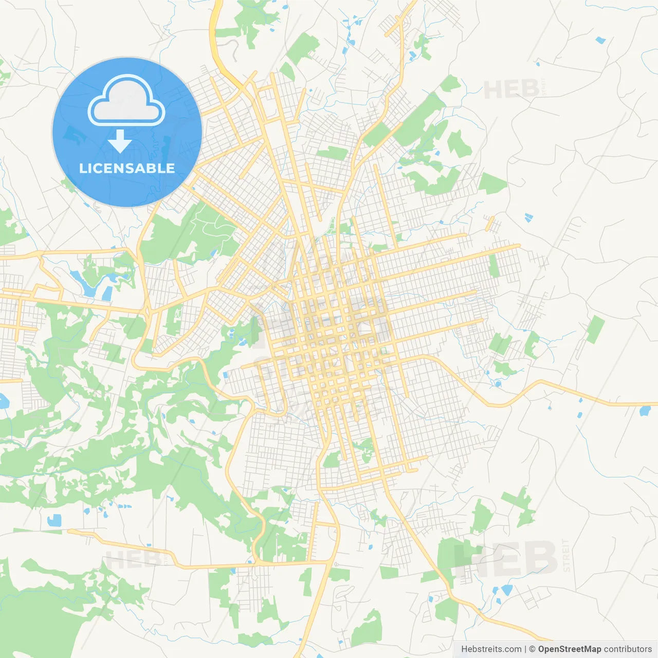 Printable street map of Chapeco, Brazil