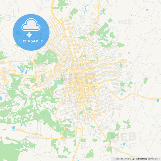 Printable street map of Chapeco, Brazil