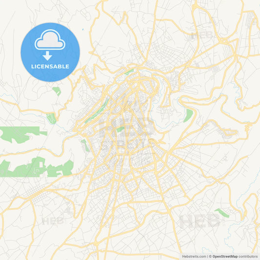 Printable street map of Ambato, Ecuador