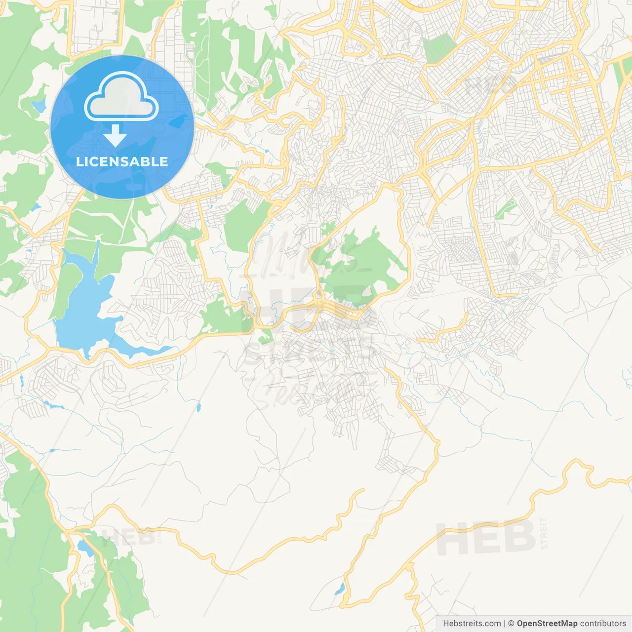 Printable street map of Ibirite, Brazil