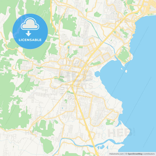 Printable street map of Palhoca, Brazil