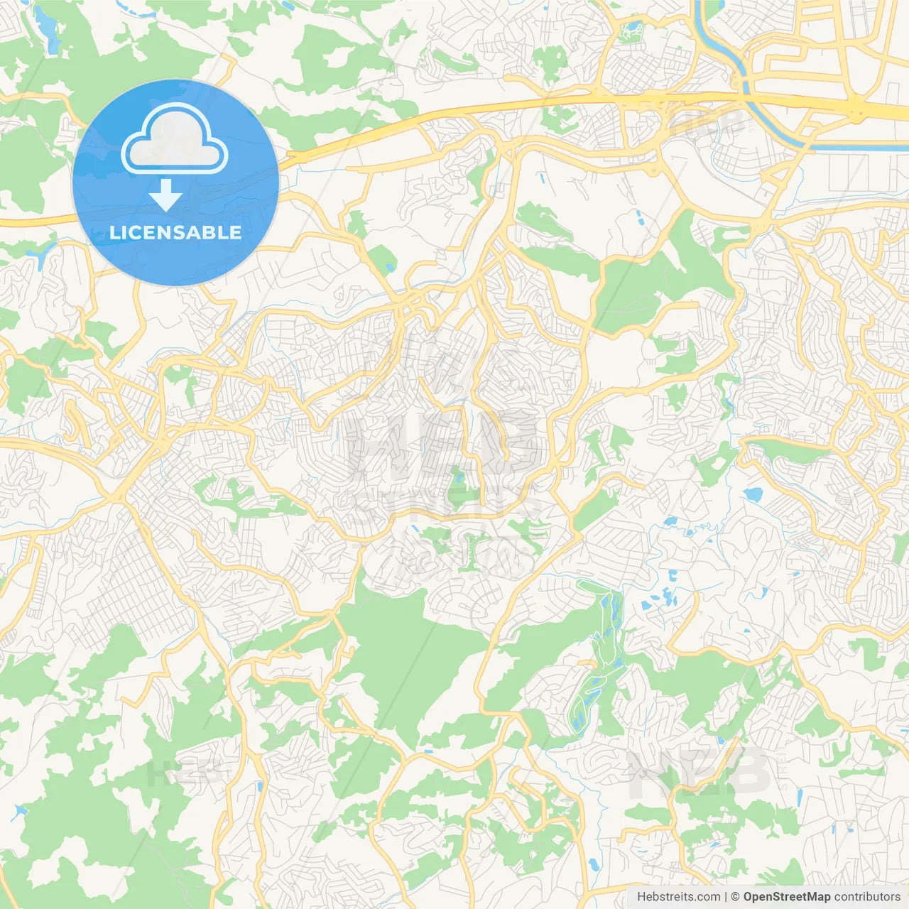 Printable street map of Jandira, Brazil