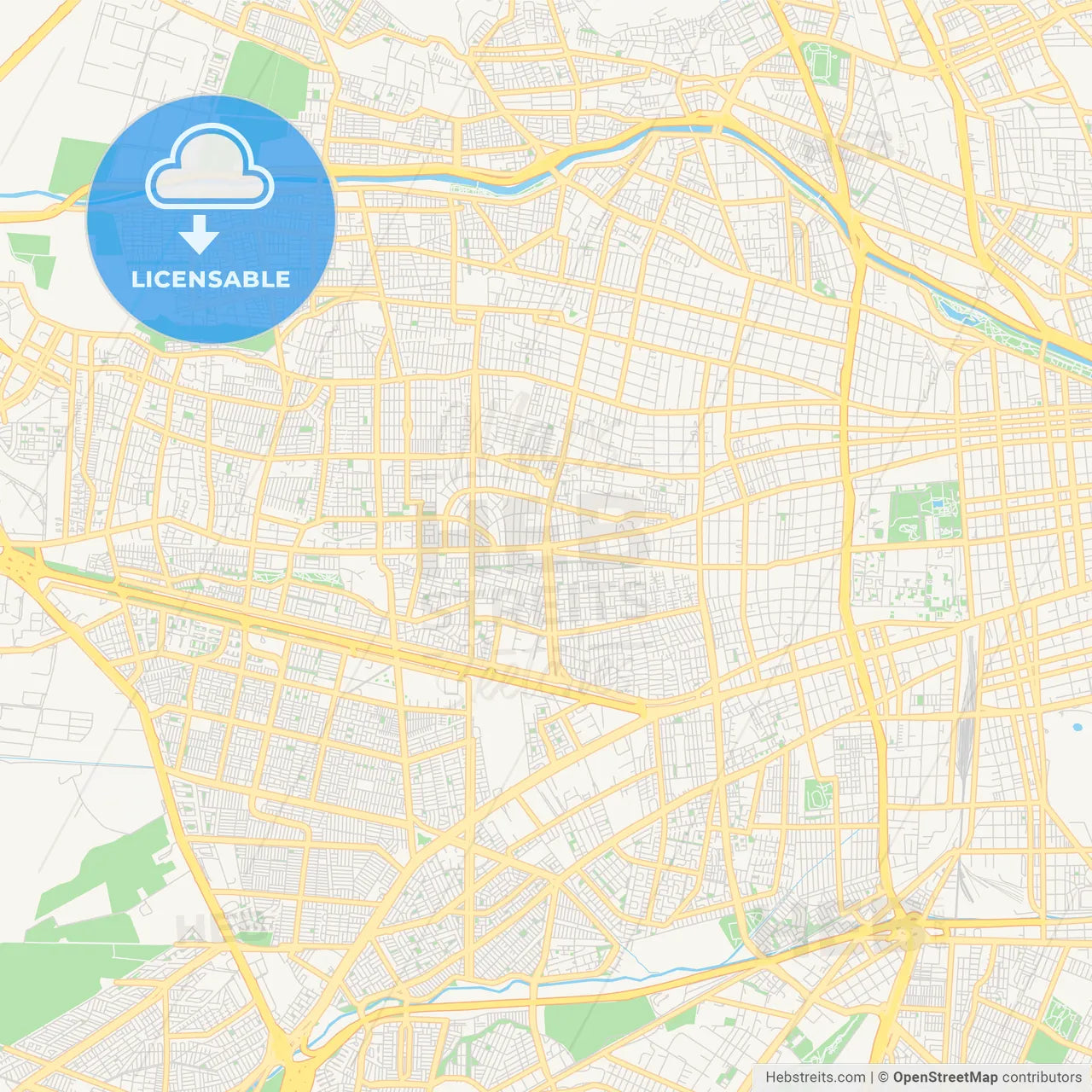 Printable street map of Lo Prado, Chile