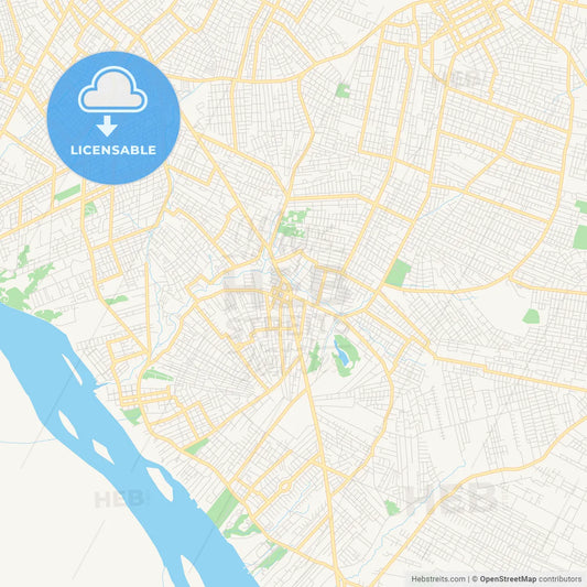 Printable street map of Nemby, Paraguay