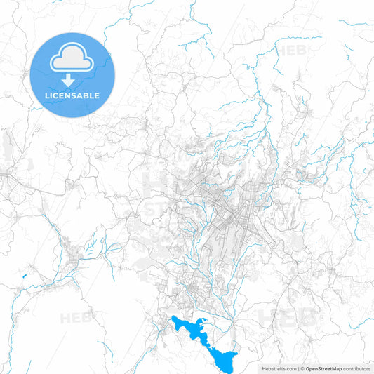 Rich detailed vector map of Mixco, Guatemala, Guatemala