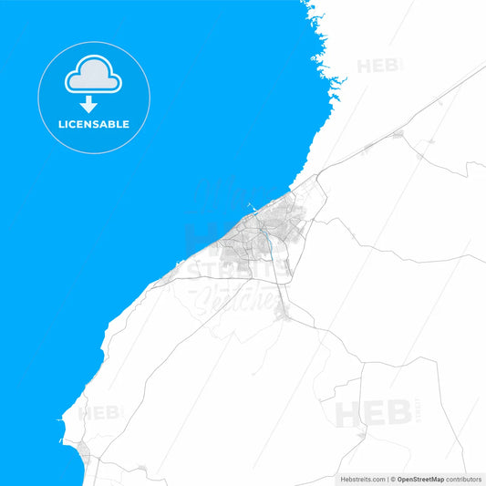 Rich detailed vector map of Campeche, Campeche, Mexico
