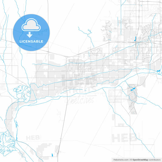 Rich detailed vector map of Buckeye, Arizona, USA