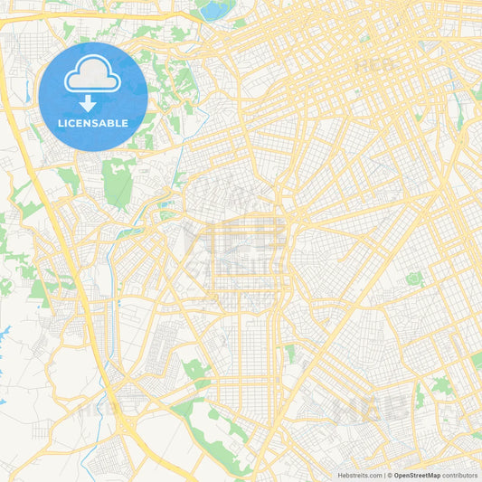 Printable street map of Curitiba, Brazil