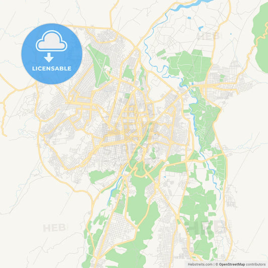 Printable street map of Cucuta, Colombia