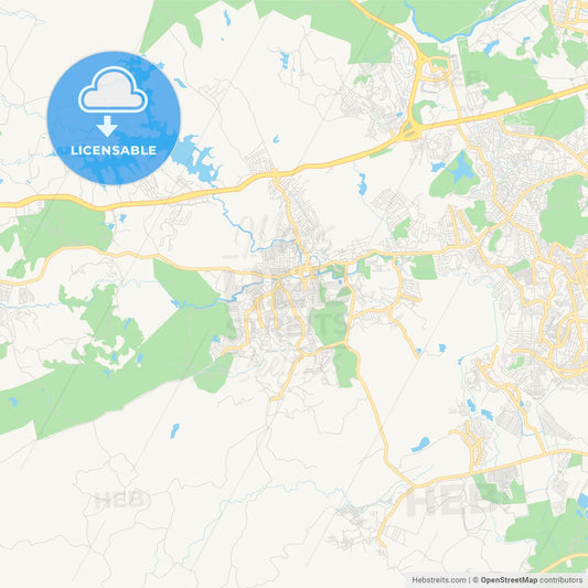 Printable street map of Jaboatao, Brazil
