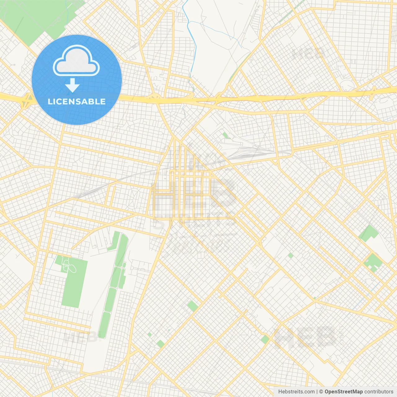 Printable street map of Moron, Argentina