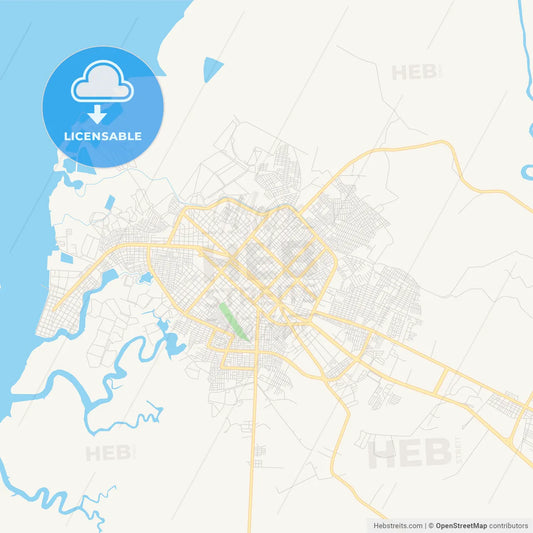 Printable street map of Machala, Ecuador