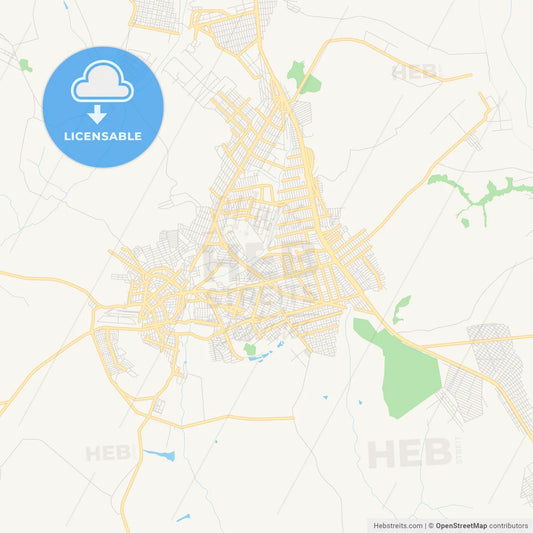 Printable street map of Luziania, Brazil