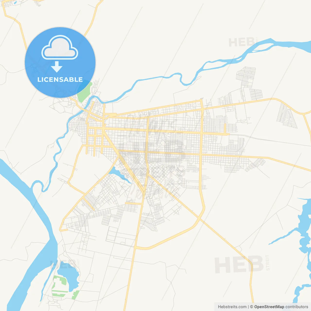 Printable street map of Parnaiba, Brazil