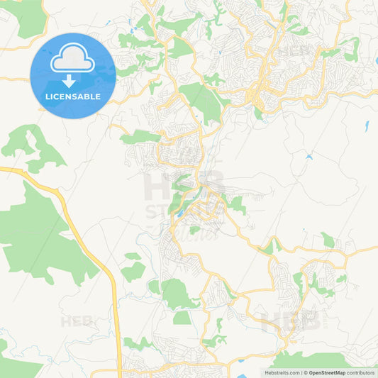 Printable street map of Caieiras, Brazil