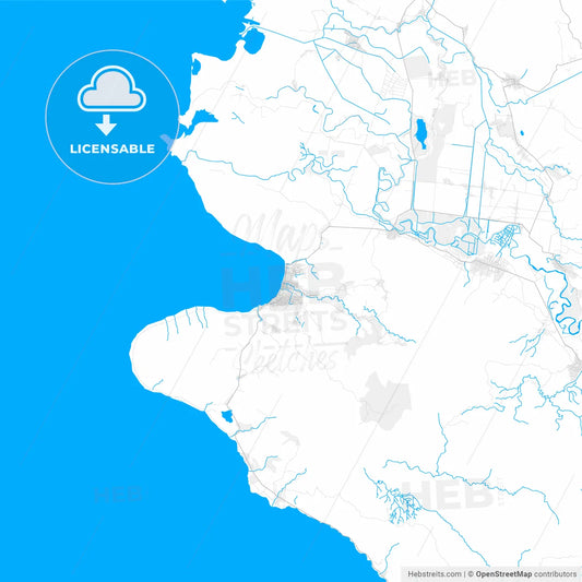 Rich detailed vector map of Saint-Marc, Artibonite, Haiti
