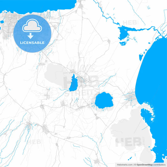 Rich detailed vector map of Masaya, Masaya, Nicaragua