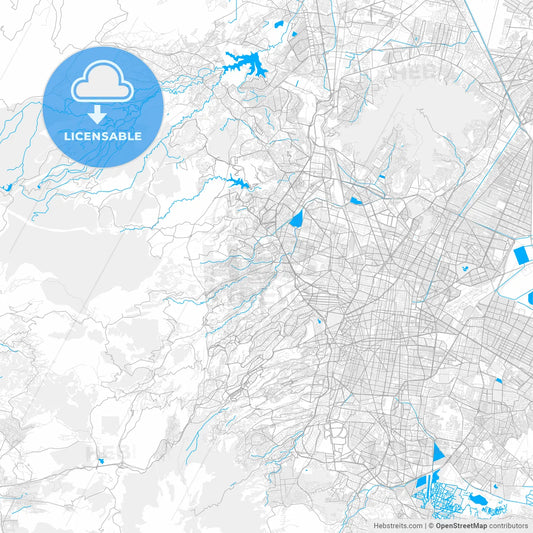 Rich detailed vector map of Naucalpan, México, Mexico