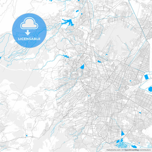 Rich detailed vector map of Naucalpan, Mexico