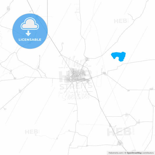 Rich detailed vector map of Fresnillo, Zacatecas, Mexico