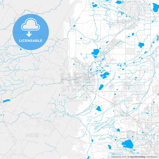 Rich detailed vector map of Boulder, Colorado, USA