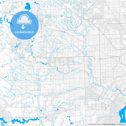 Rich detailed vector map of Livonia, Michigan, USA