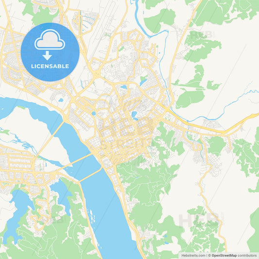 Printable street map of Concepcion, Chile
