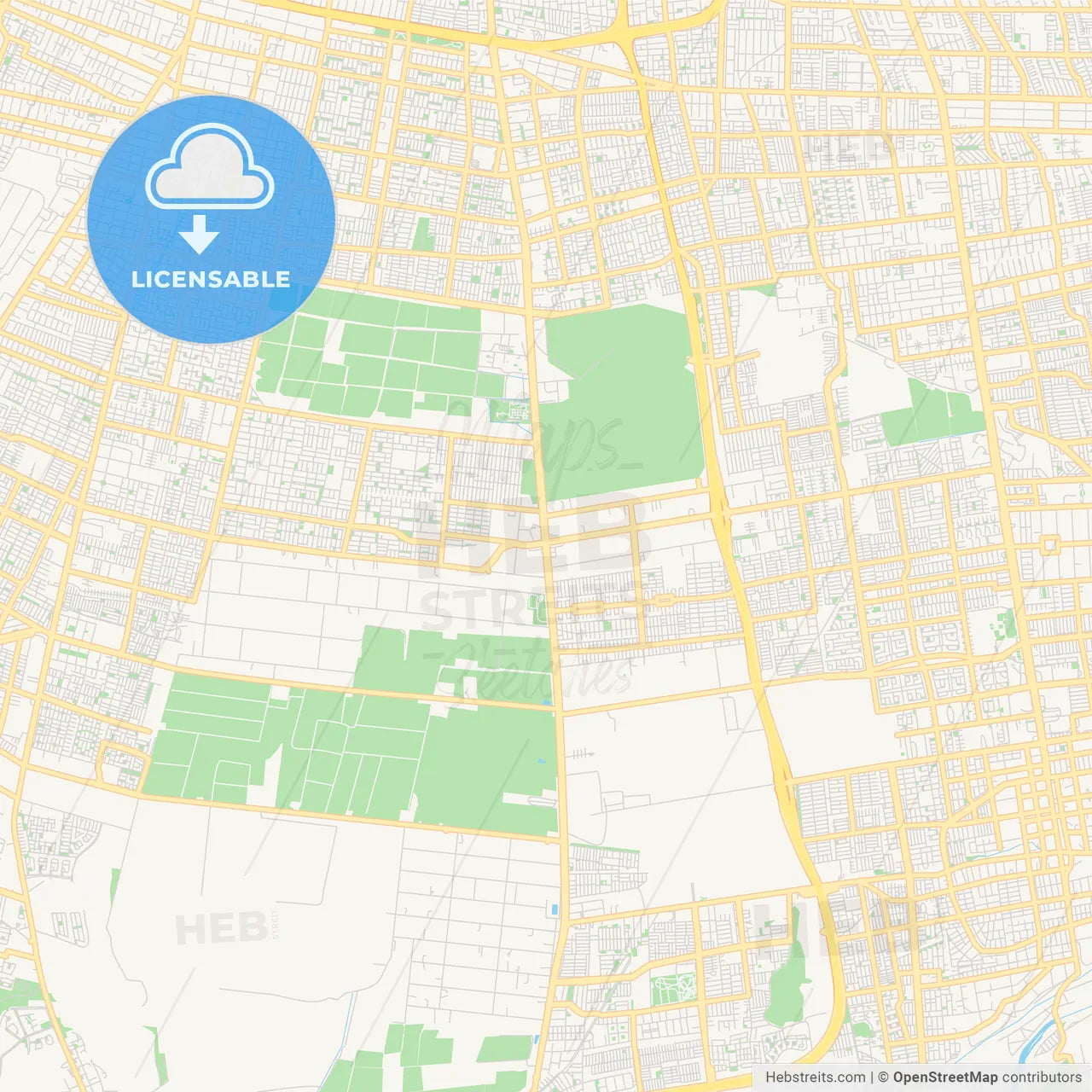 Printable street map of La Pintana, Chile