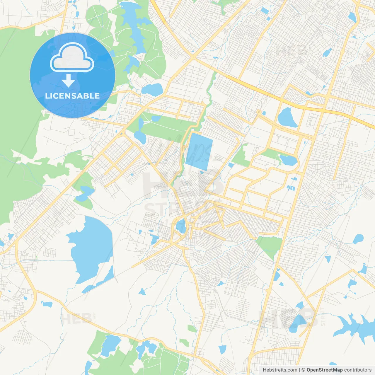 Printable street map of Maracanau, Brazil
