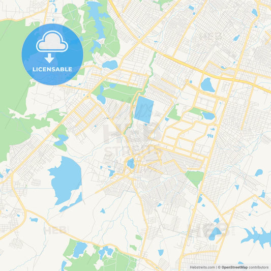 Printable street map of Maracanau, Brazil
