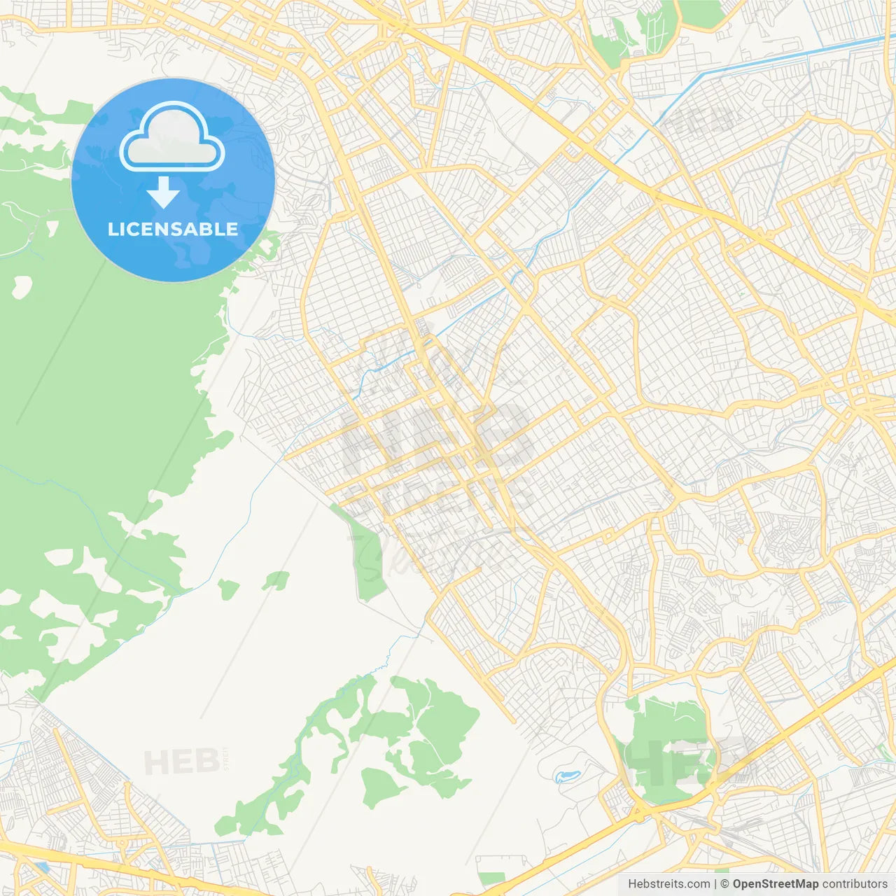 Printable street map of Nilopolis, Brazil