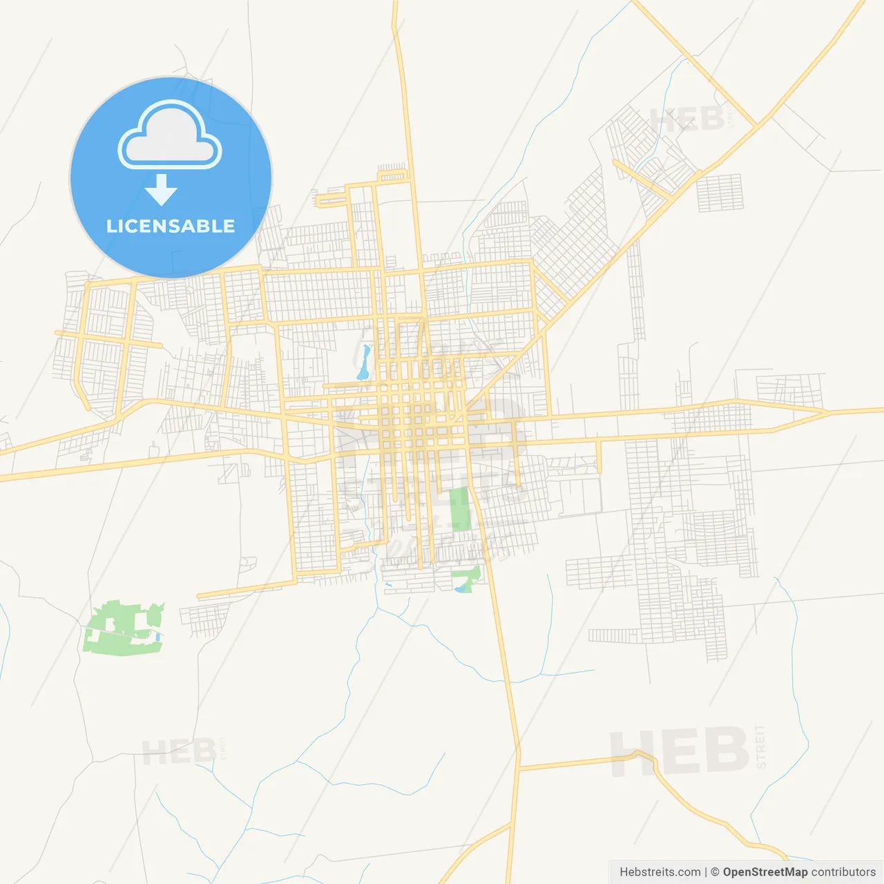 Printable street map of Castanhal, Brazil